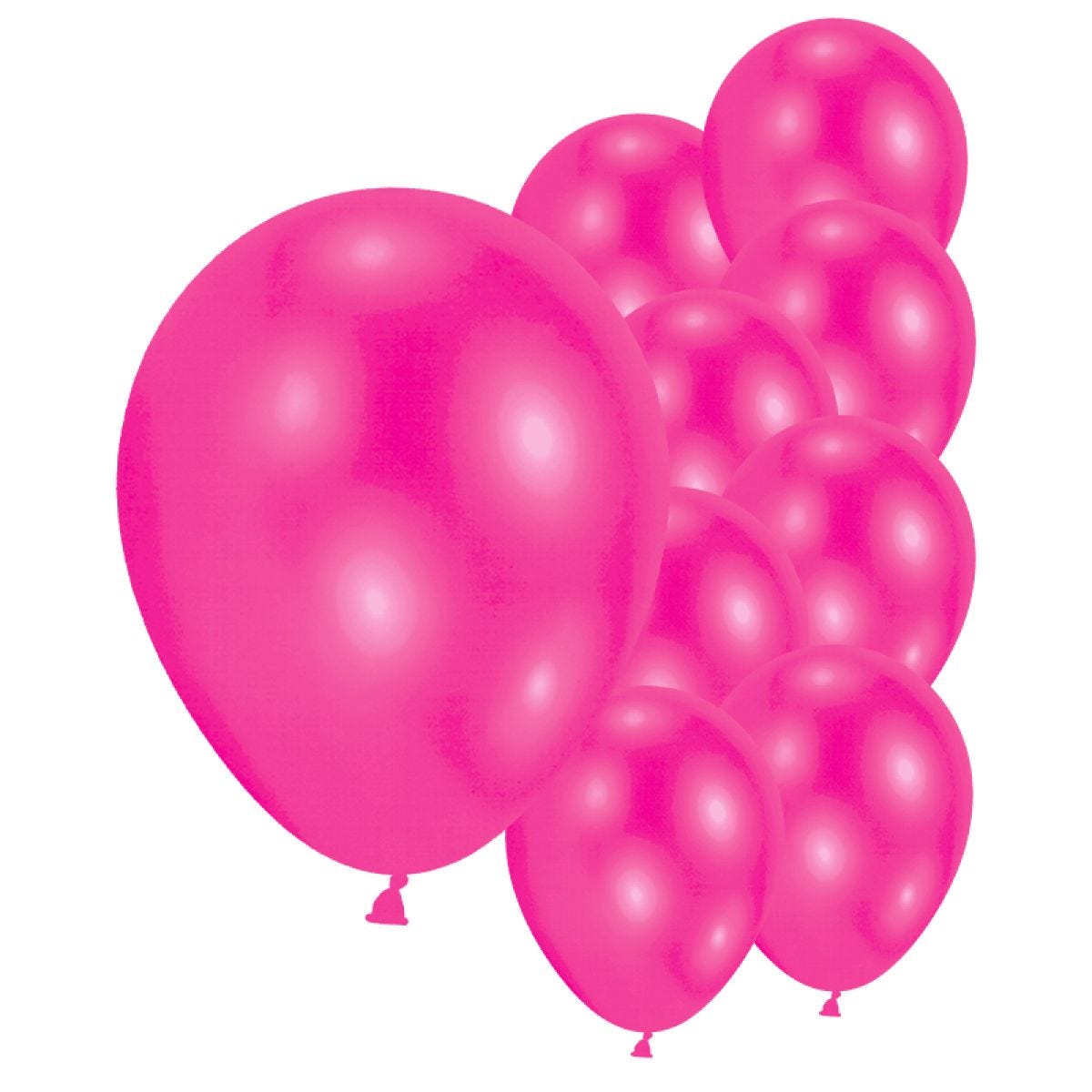 Hot Pink Balloons - 9&apos;&apos; Latex (10pk)