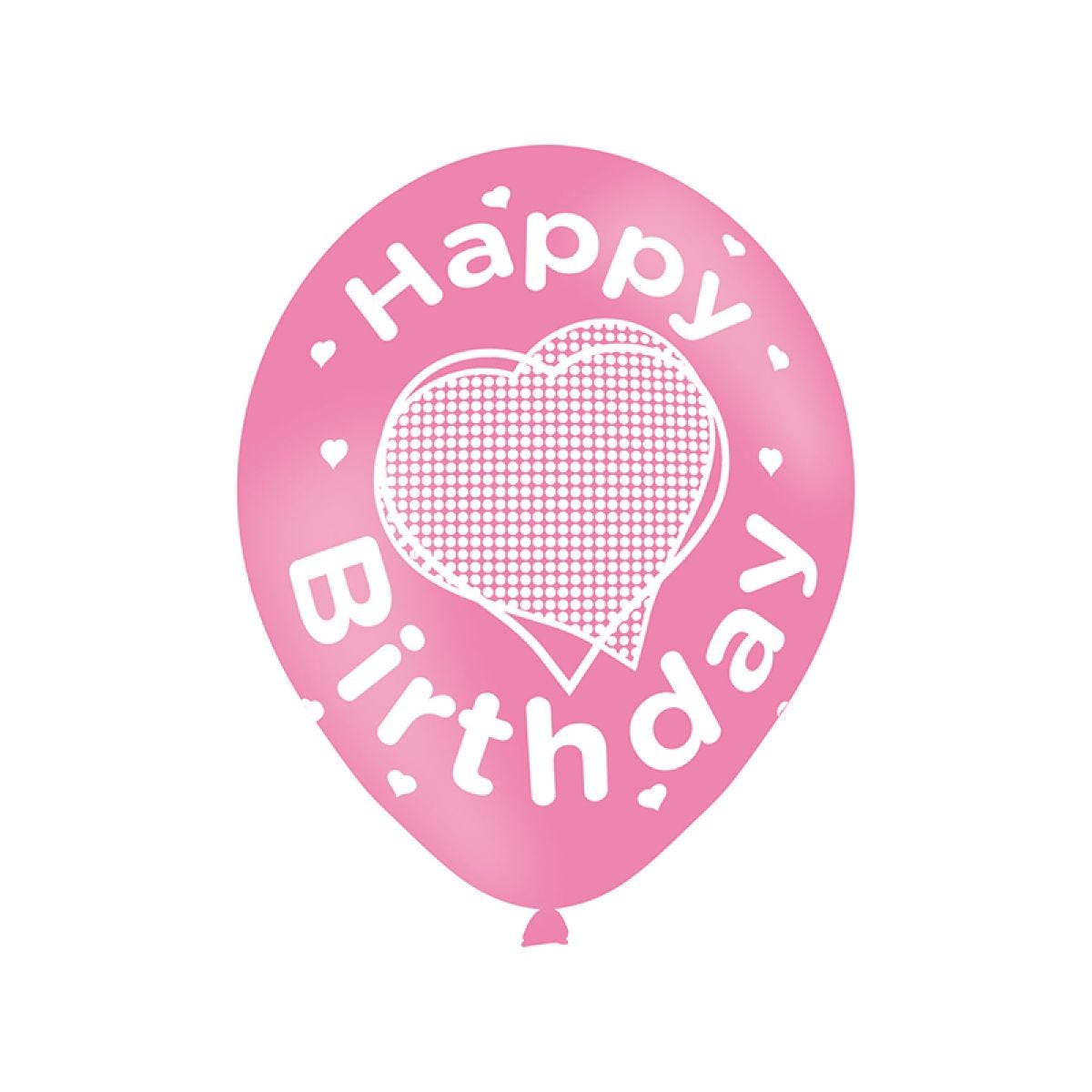 Happy Birthday Pink Balloons - 11&apos;&apos; Latex (6pk)