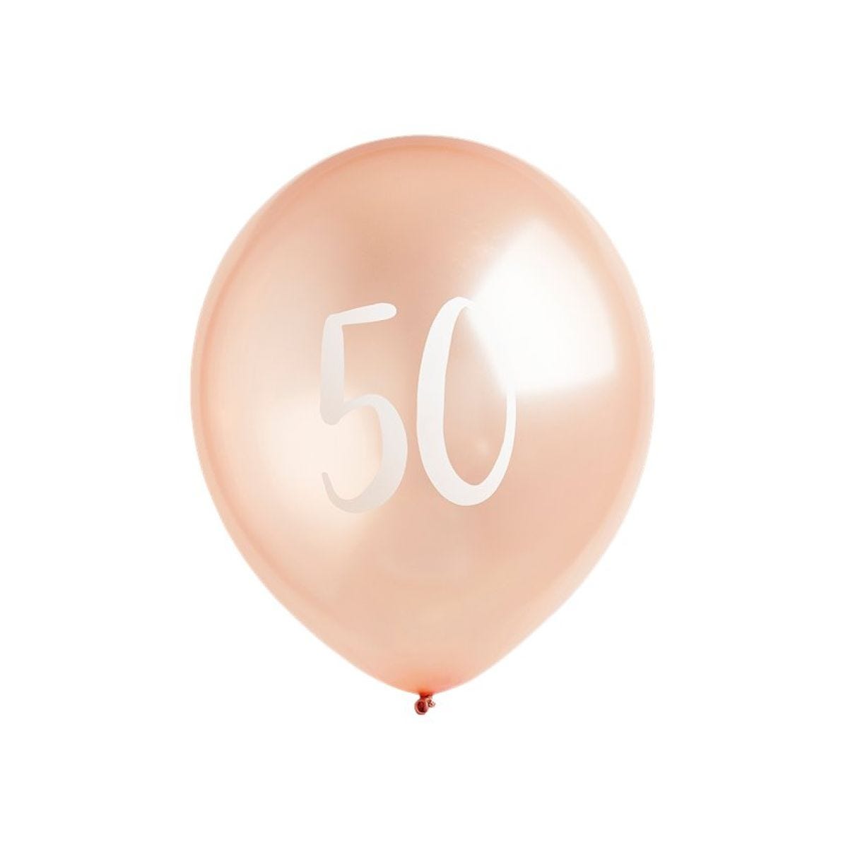 Rose Gold 50th Milestone Balloons - 12" Latex