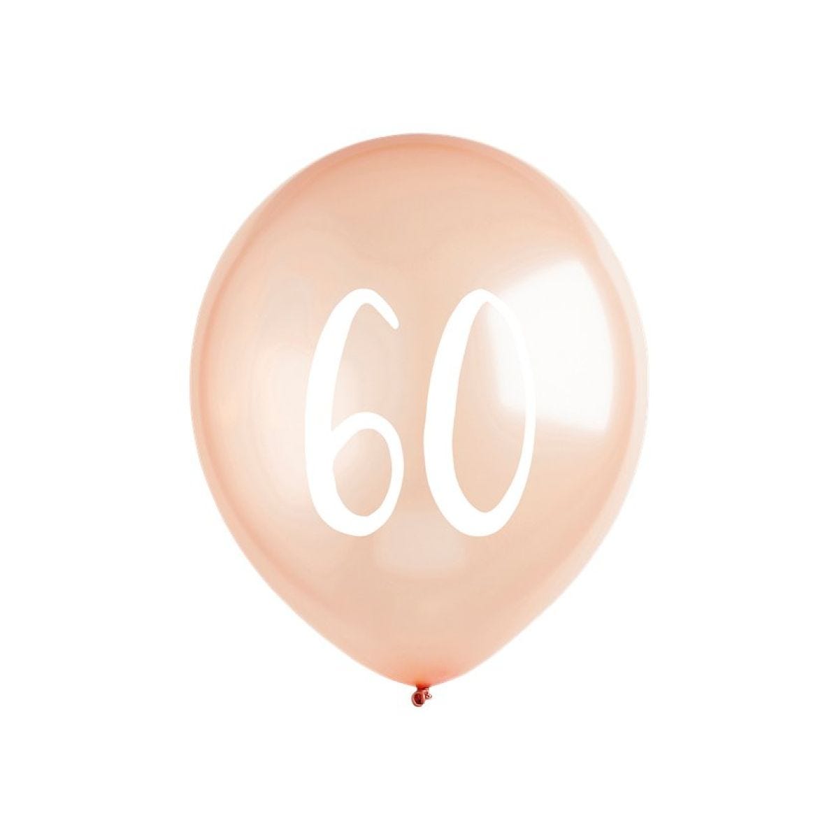 Rose Gold 60th Milestone Balloons - 12" Latex