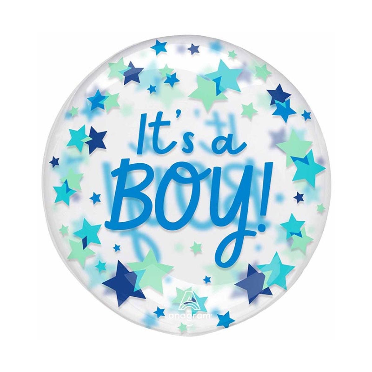 It&apos;s a Boy Stars Clearz Balloon - 18"