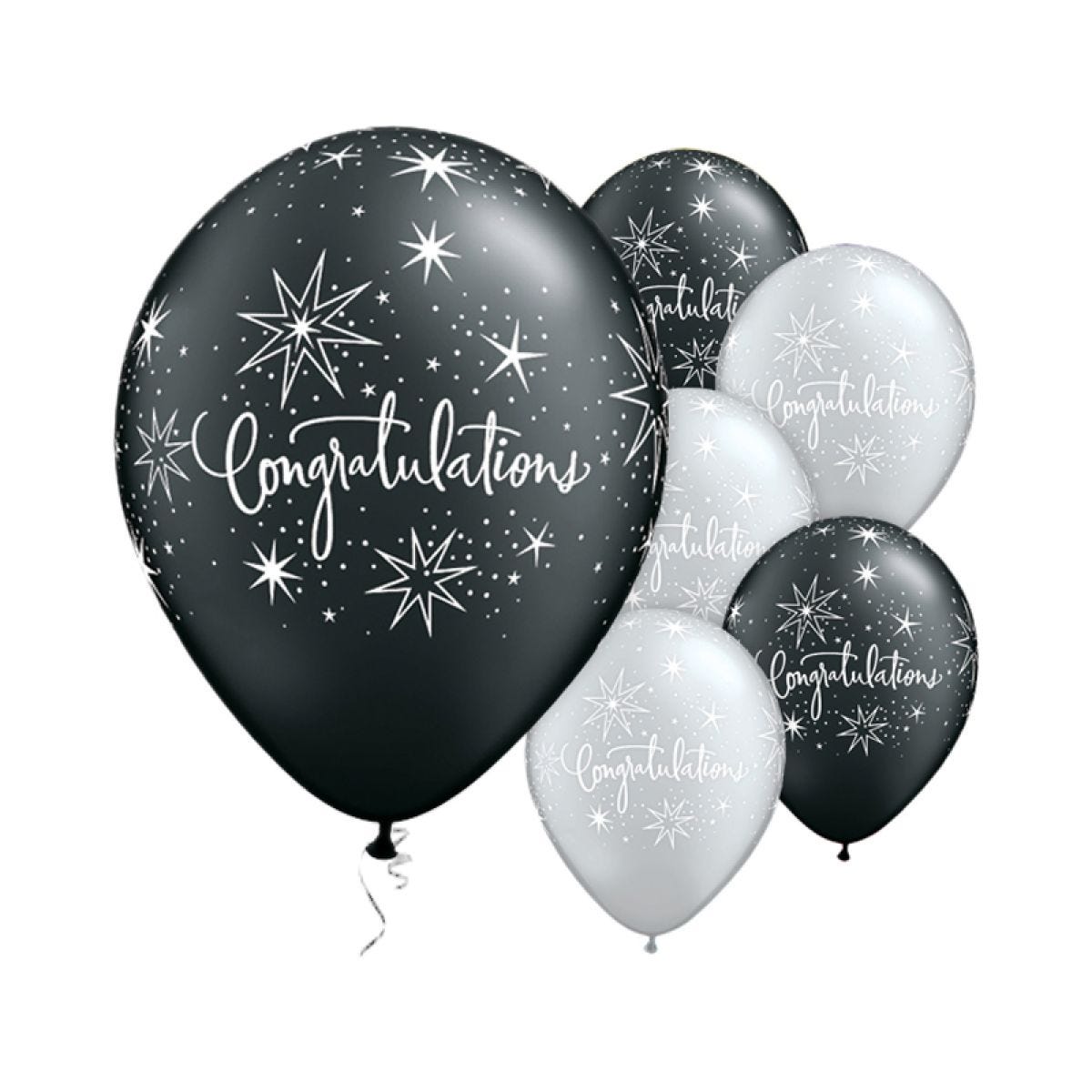 Congratulations! Elegant Design Balloons - 11" Latex