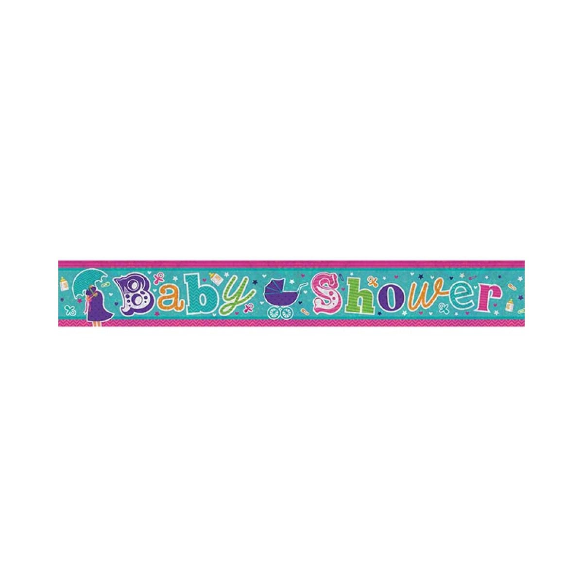 Holographic Baby Shower Banner - 2.7m