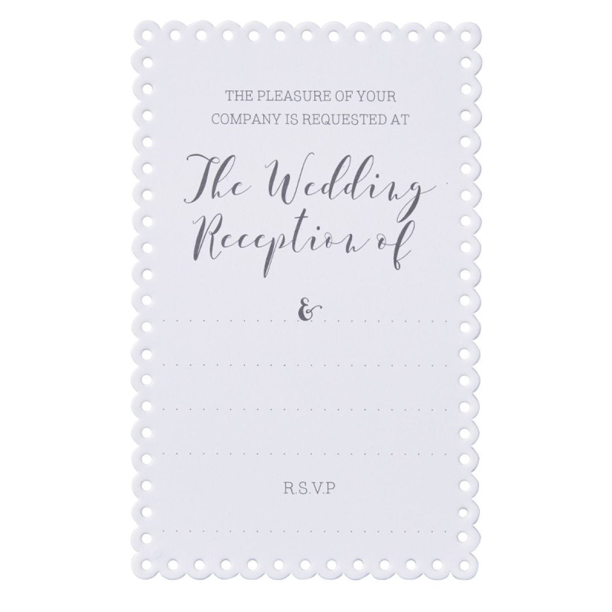 Beautiful Botanics Wedding Reception Invites