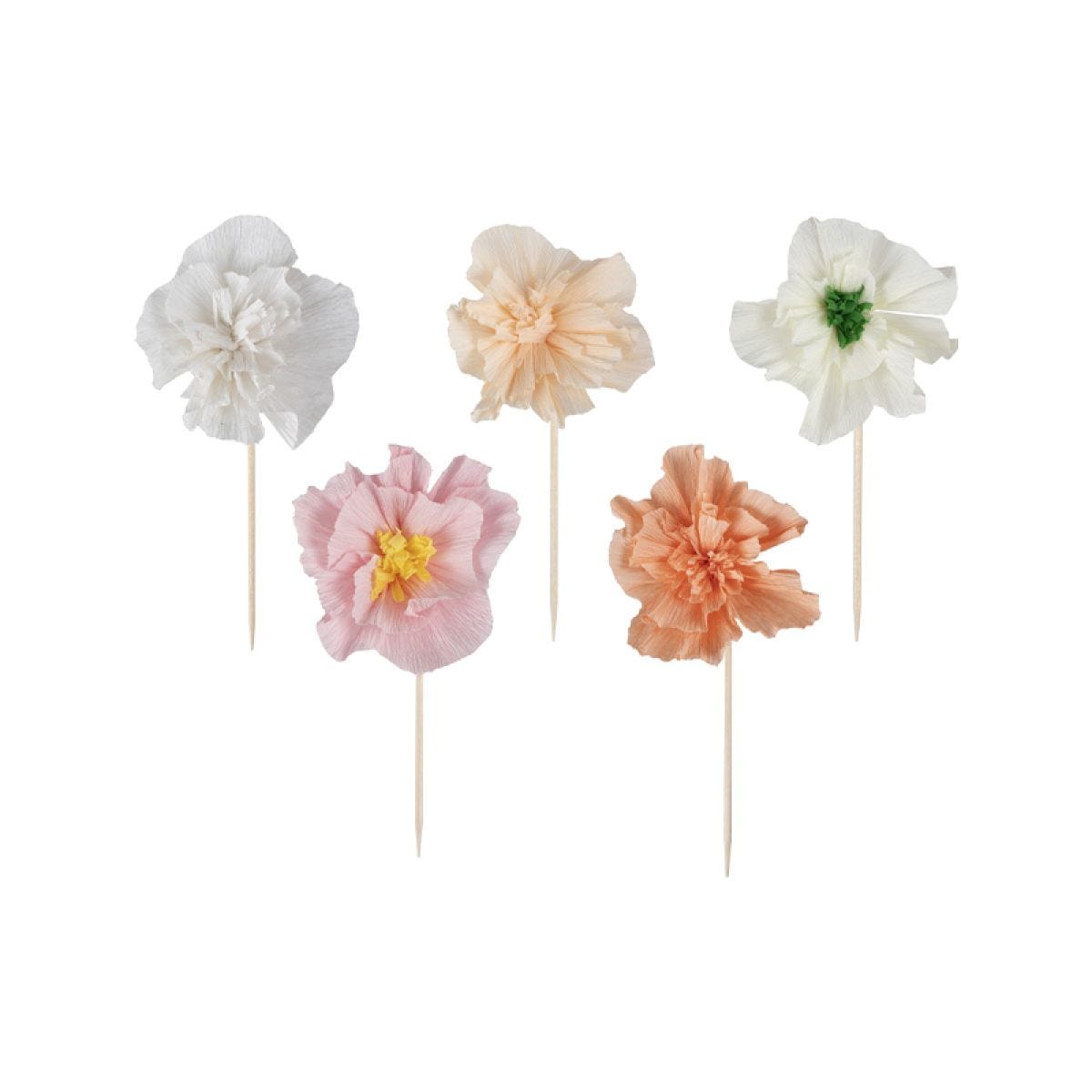Birthday Bloom Flower Cupcake Toppers (12pk)