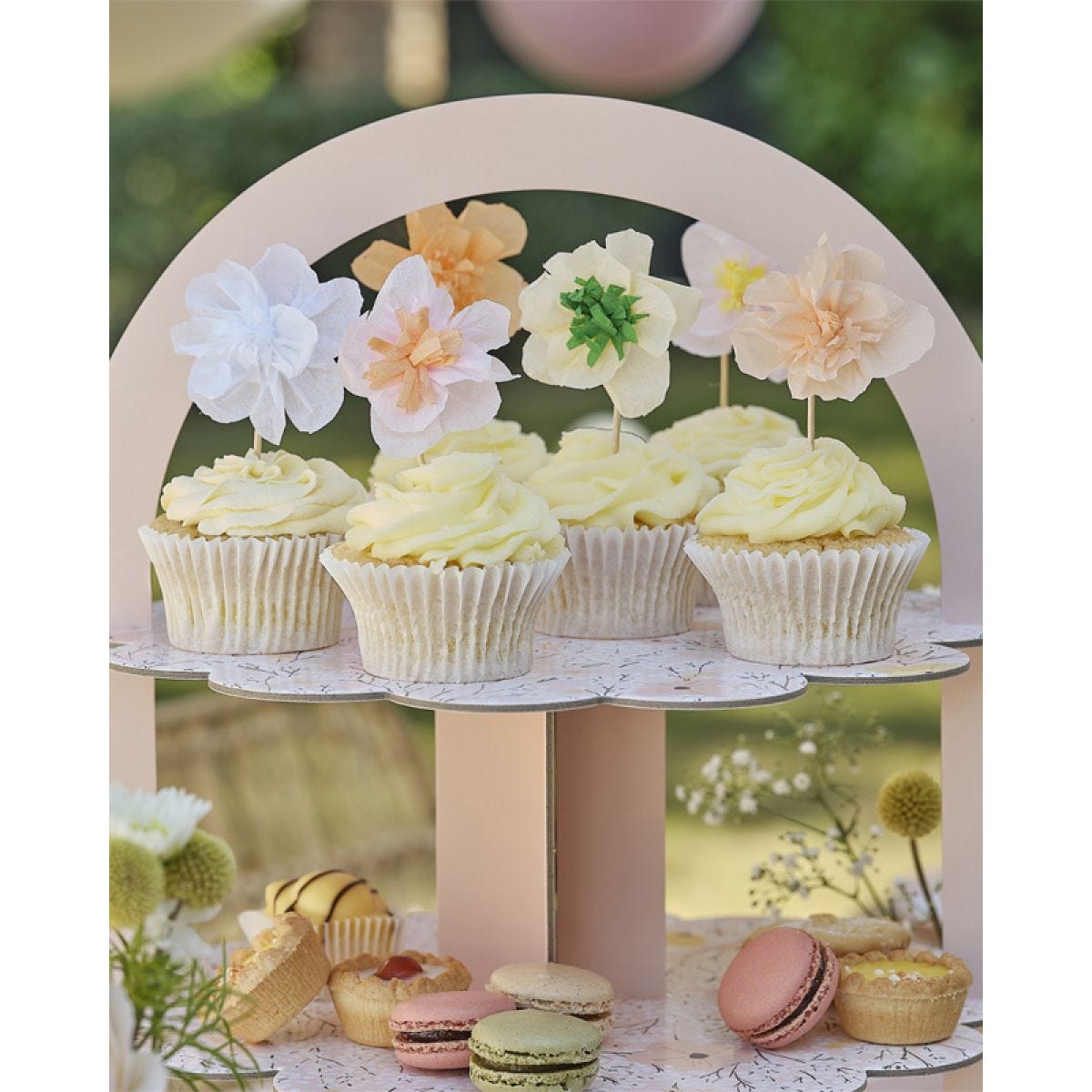 Birthday Bloom Flower Cupcake Toppers (12pk)