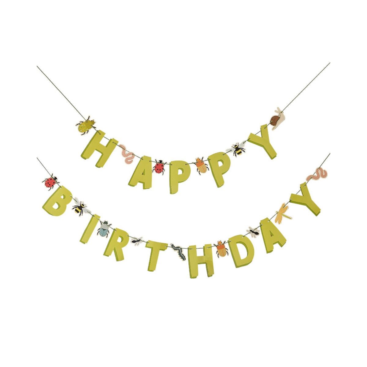 Bugging Out Happy Birthday Letter Banners - 1.5m (2pk)