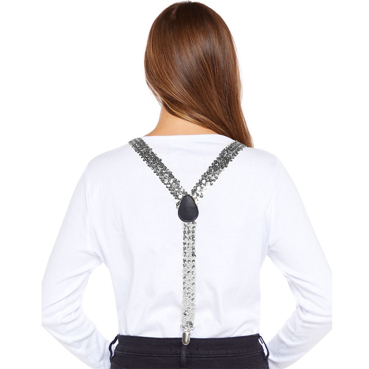 Silver Sequin Braces