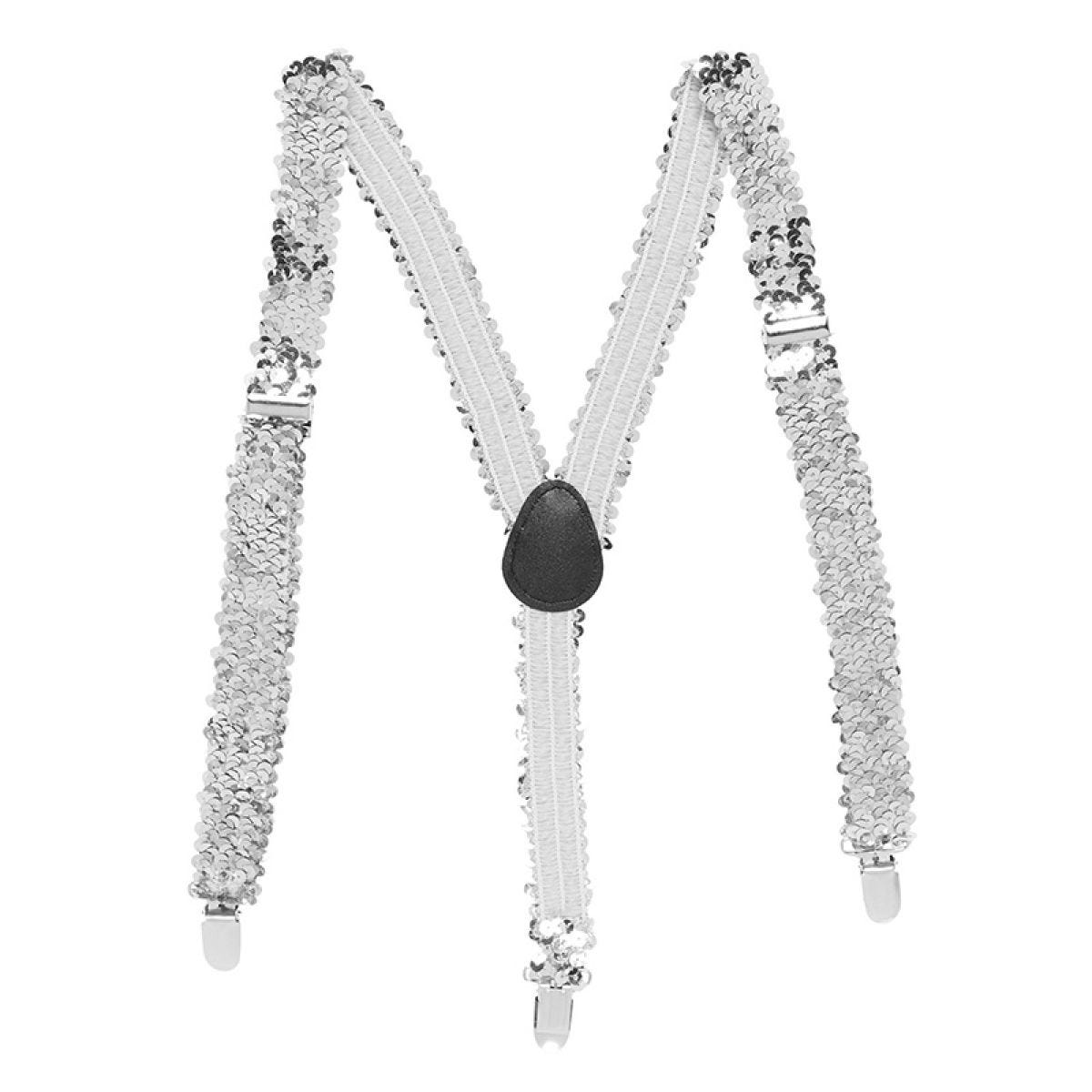 Silver Sequin Braces