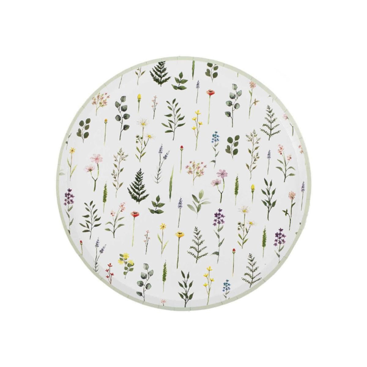 Bridal Bloom Floral Paper Plates - 24cm