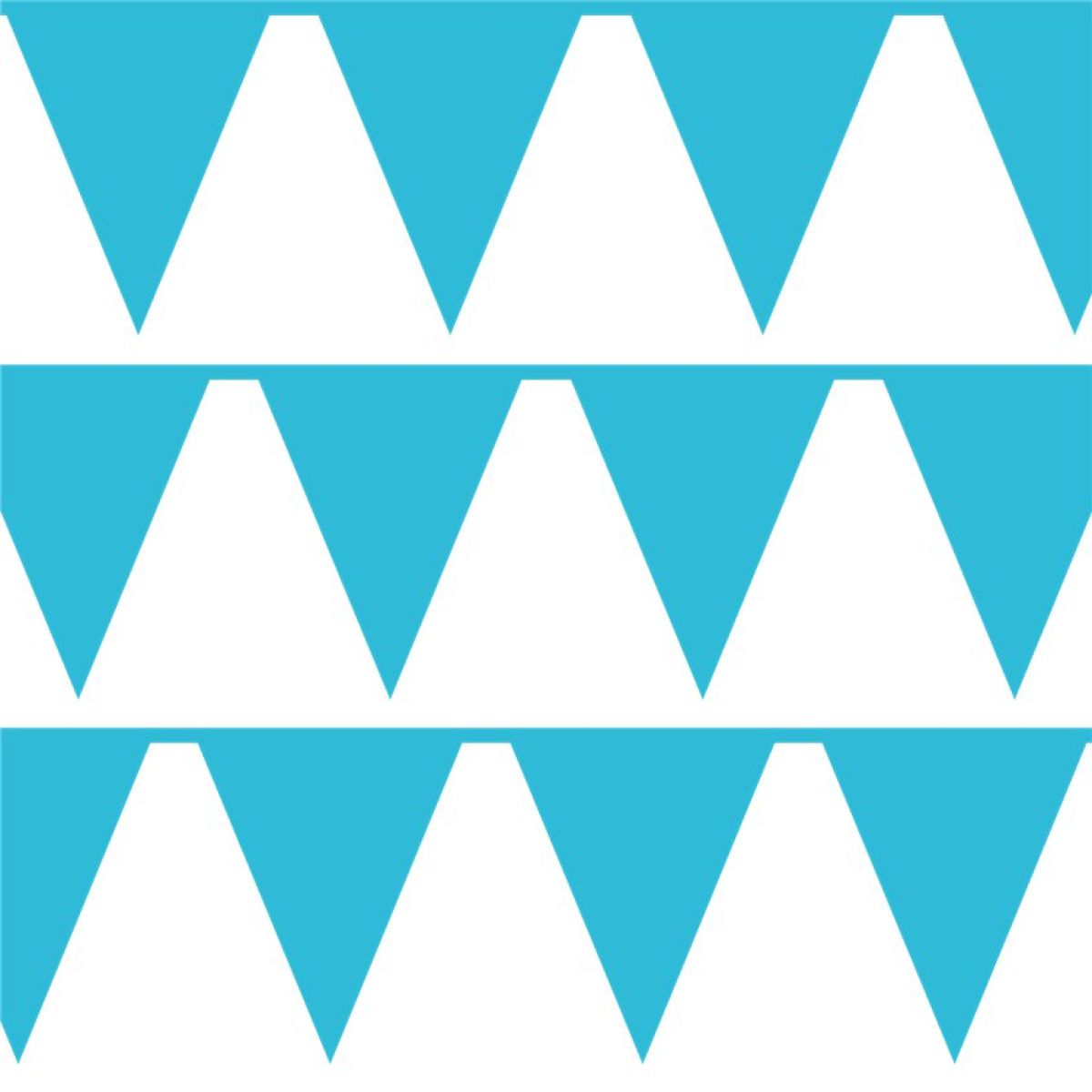 Turquoise Paper Bunting - 4.5m