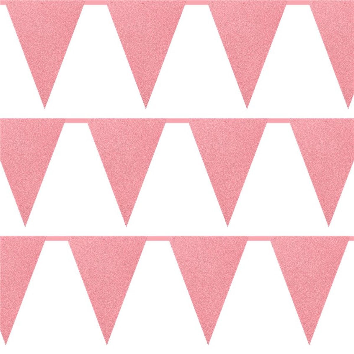 Rose Gold Glitter Paper Bunting - 6m