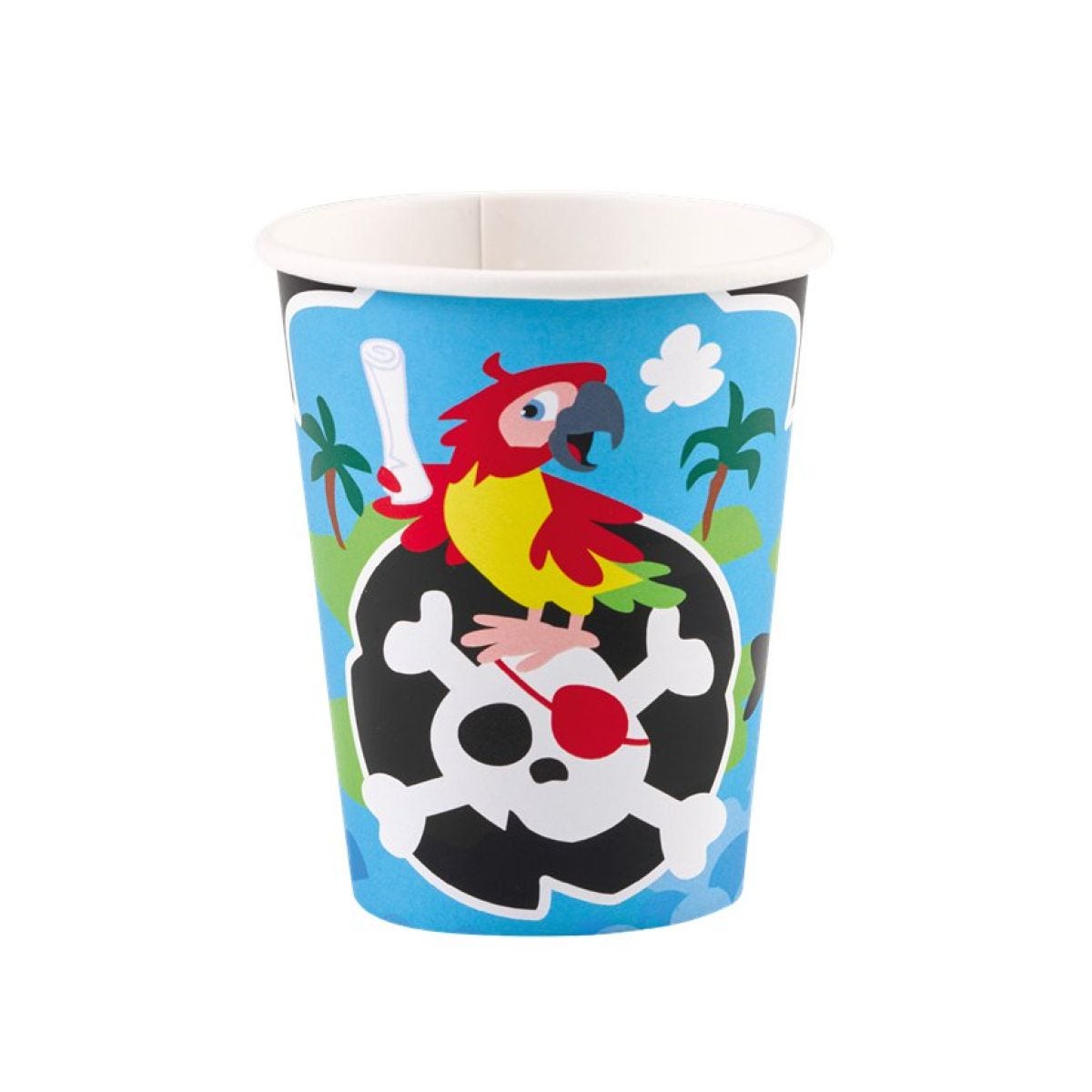 Captain Pirate Paper Cups - 250ml (8pk)