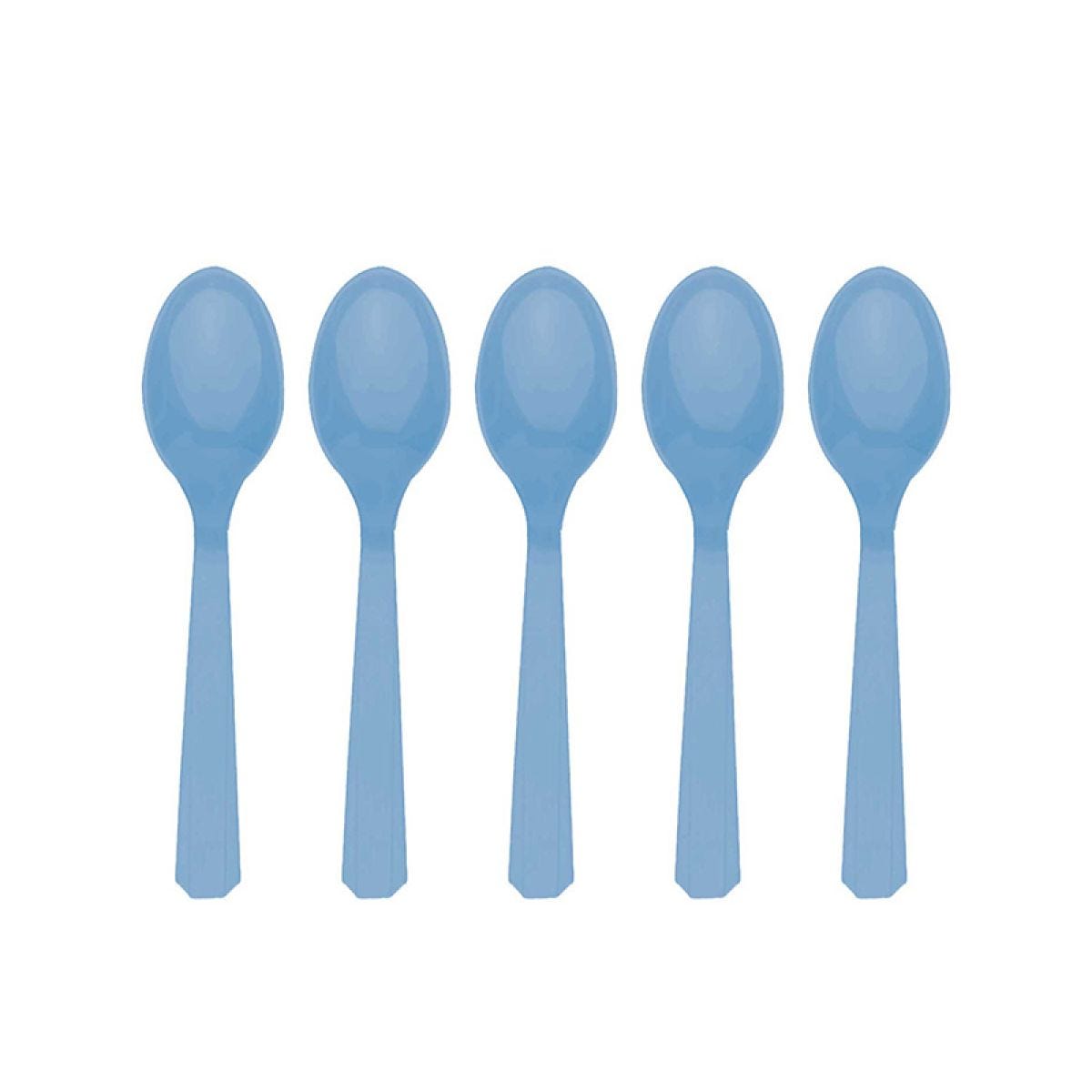 Turquoise Plastic Spoons (12pk)