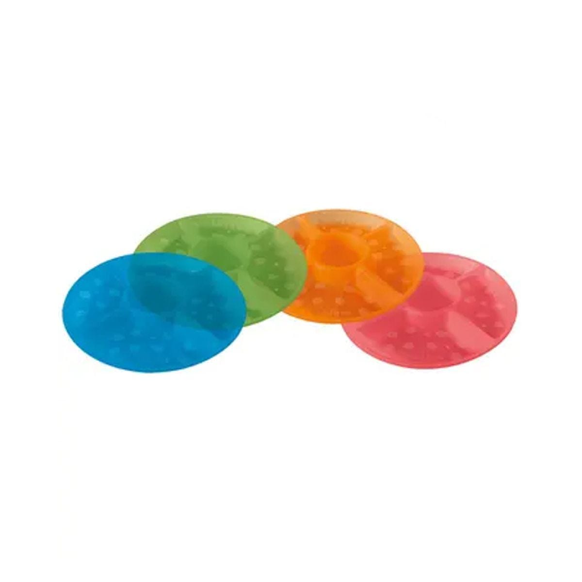 Multicoloured Semi Transparent Food Platters (4pk)