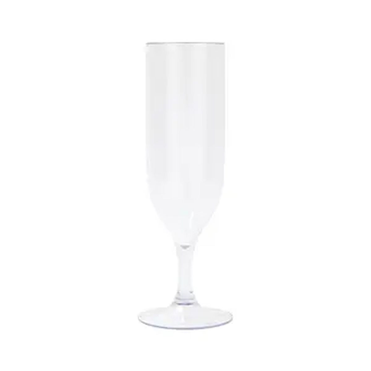 Clear Semi-Transparent Reusable Plastic Champagne Glasses (2pk)