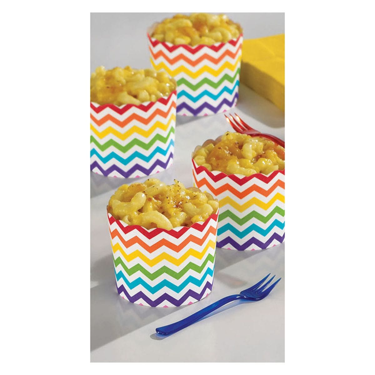 Rainbow Scalloped Food Container - 6.3cm x 5.7cm (24pk)