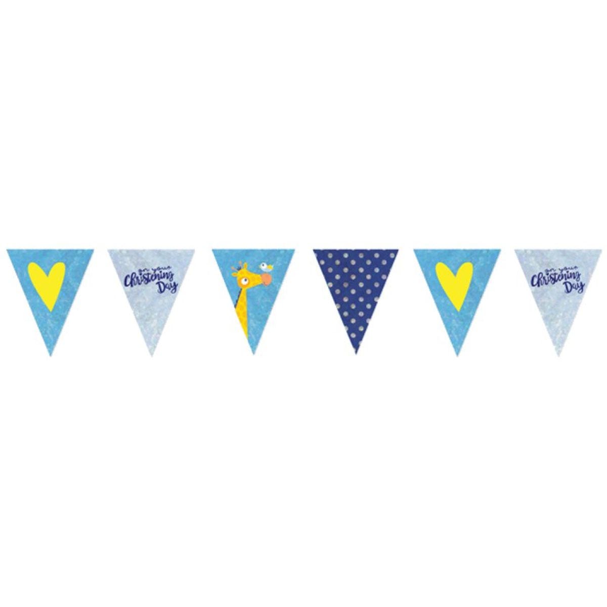 Christening Day Blue Holographic Foil Bunting - 4m