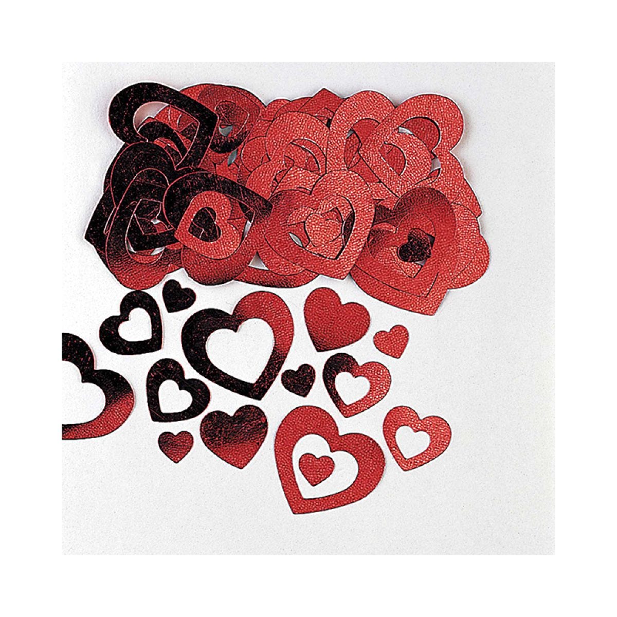 Red Hollow Hearts Table/Invite Confetti - 14g