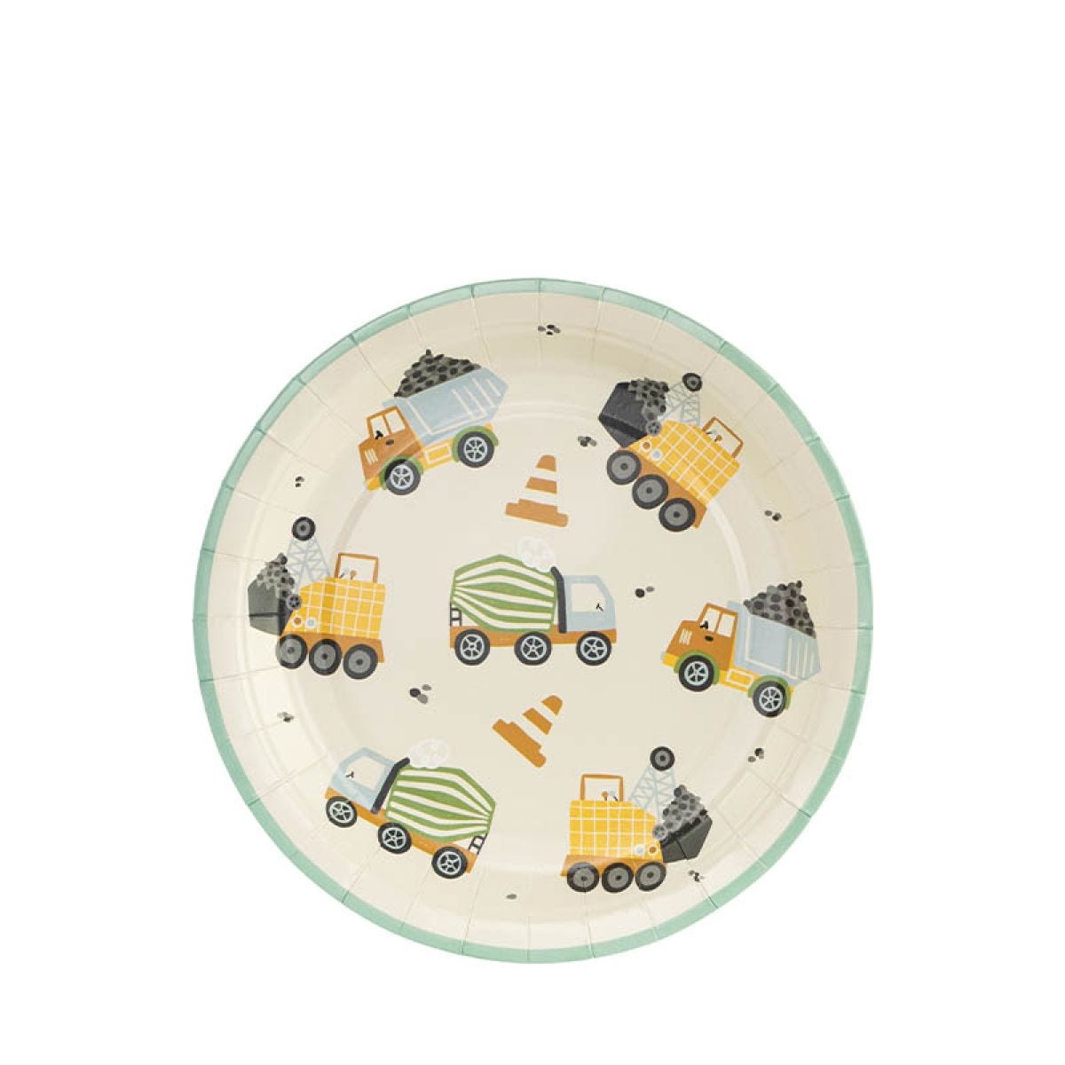 Construction Vehicle Paper Plates - 18cm (6pk)