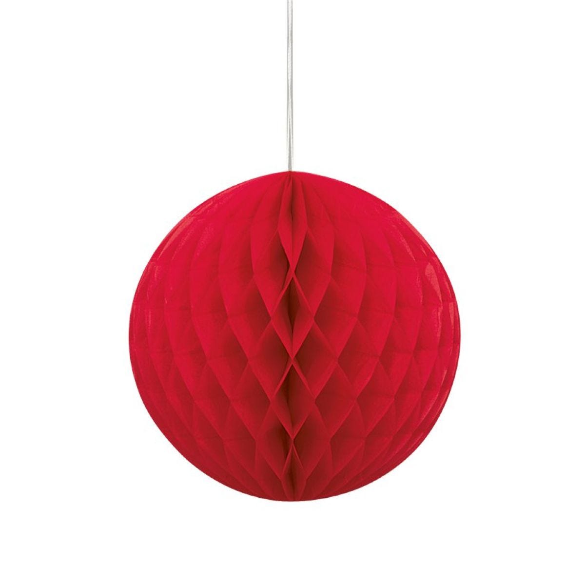Red Honeycomb Ball Decoration - 20cm