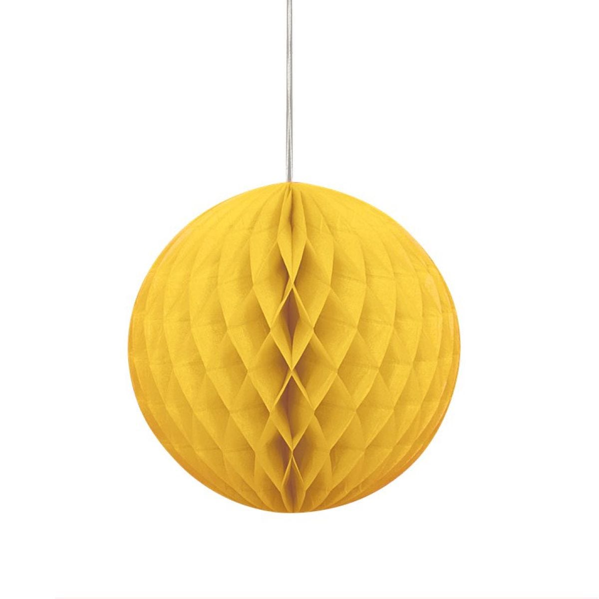 Yellow Honeycomb Ball Decoration - 20cm