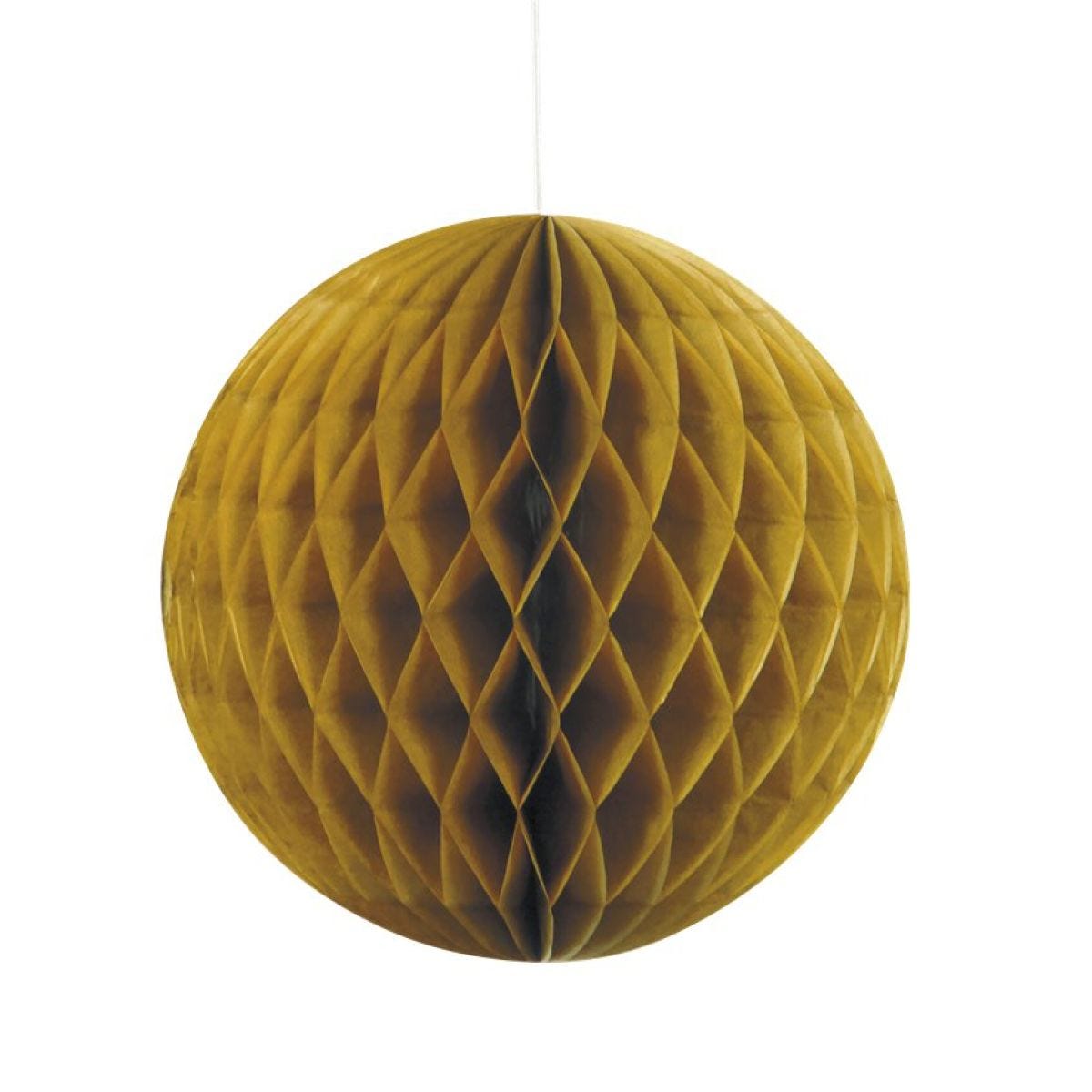 Gold Honeycomb Ball Decoration - 20cm