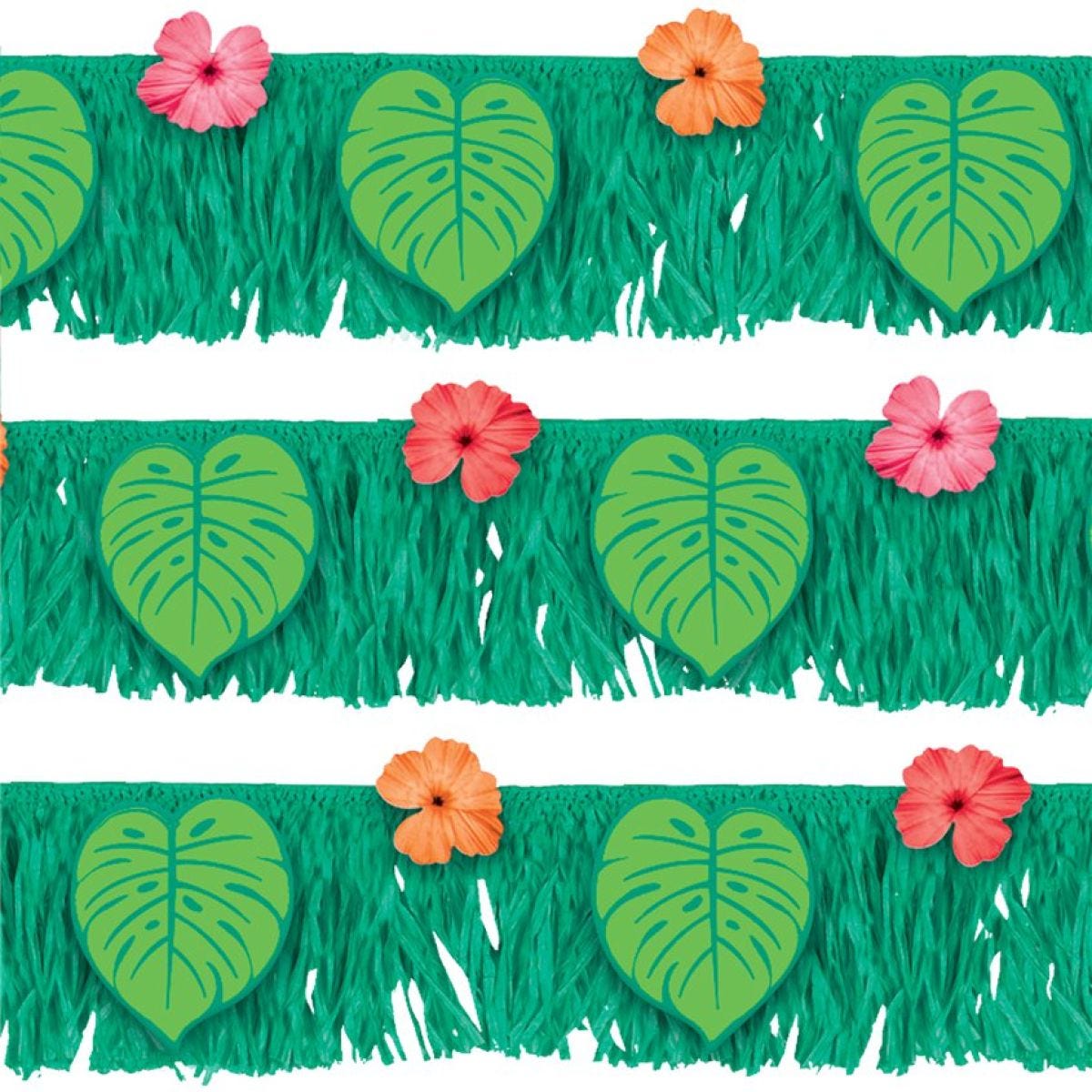 Tropical Jungle Fringe Banner - 1.77m