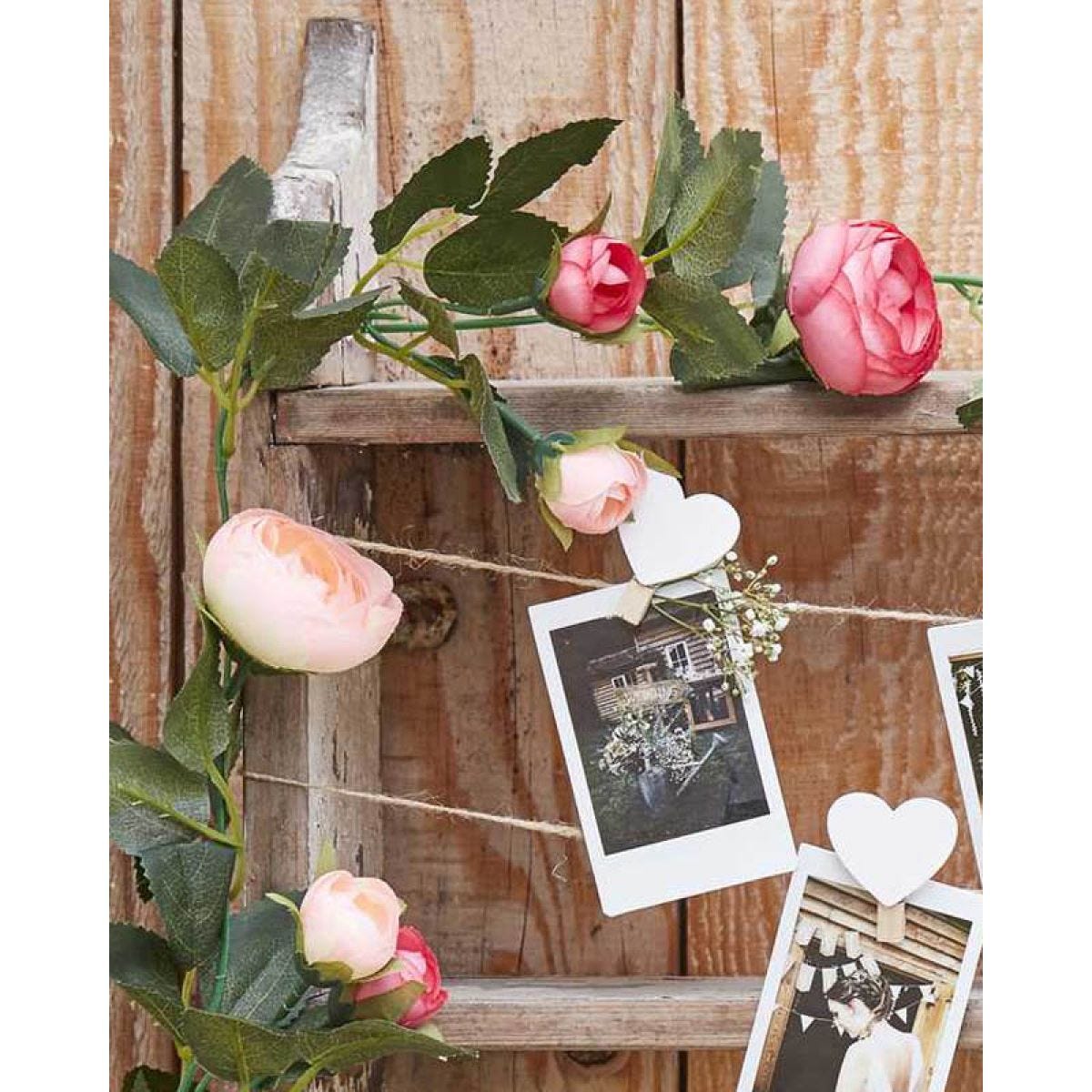 Pink Rose Garland - 2m