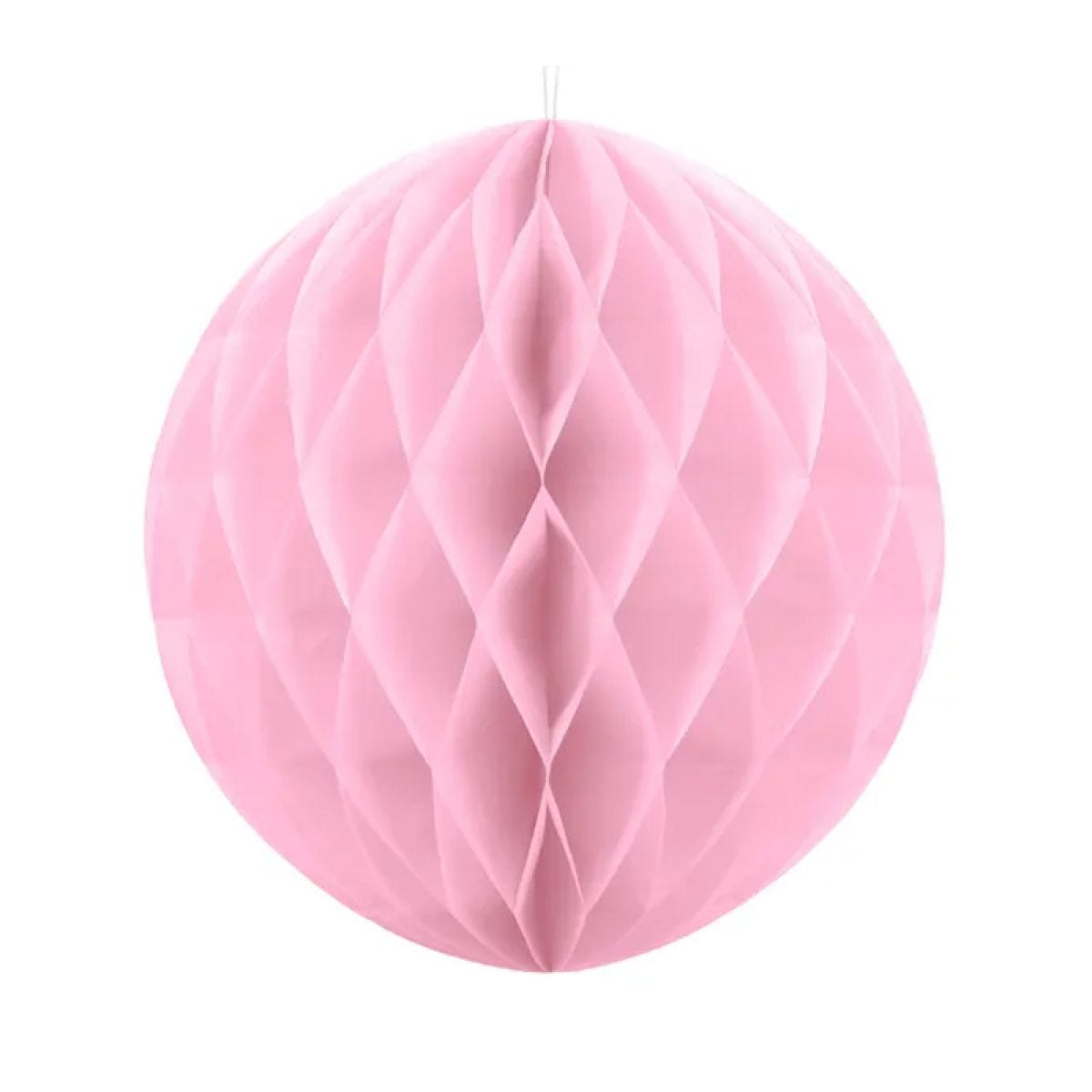 Light Pink Honeycomb Ball Paper Decoration - 20cm