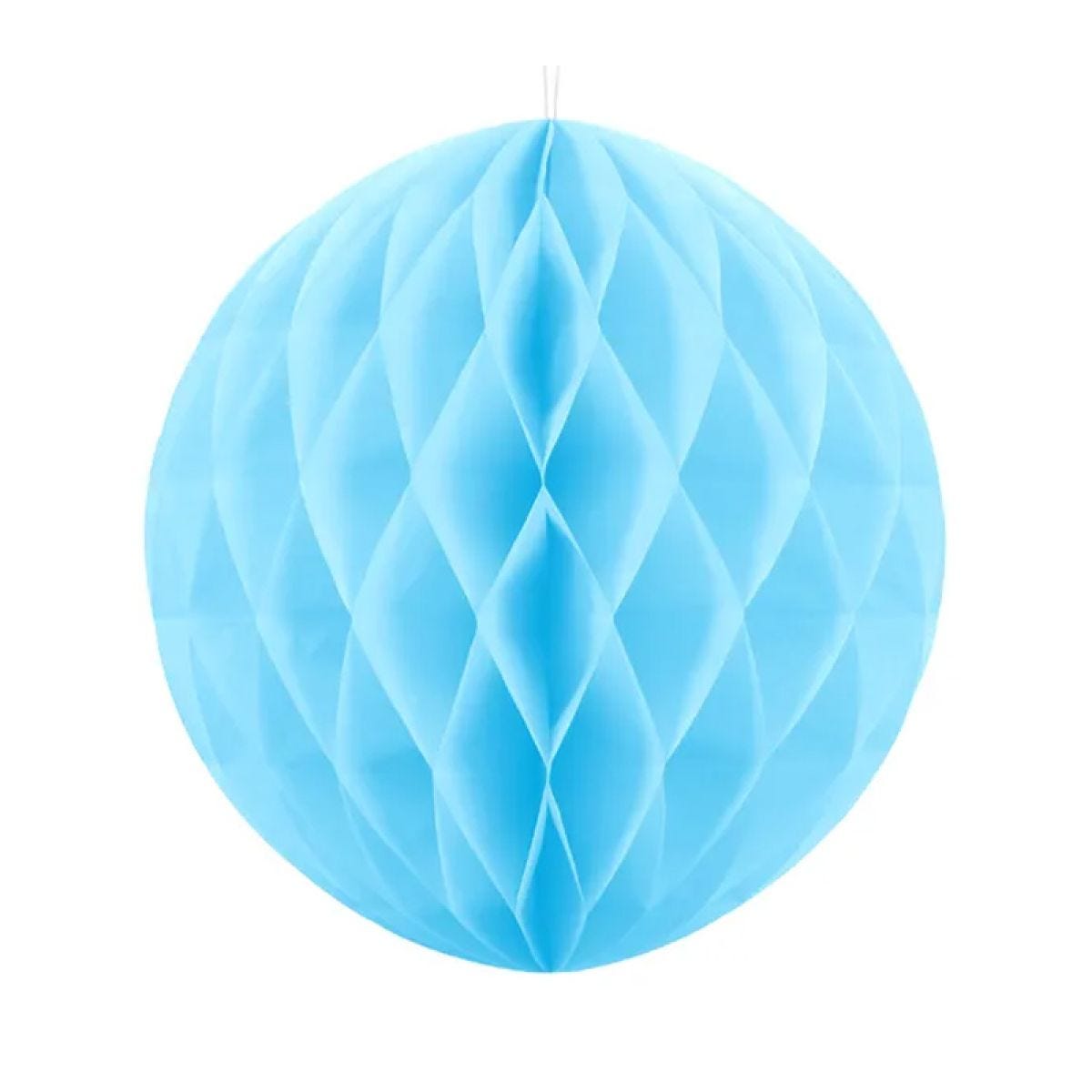 Sky Blue Honeycomb Ball Paper Decoration - 20cm