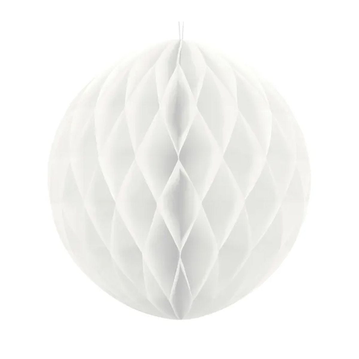 White Honeycomb Ball Paper Decoration - 20cm