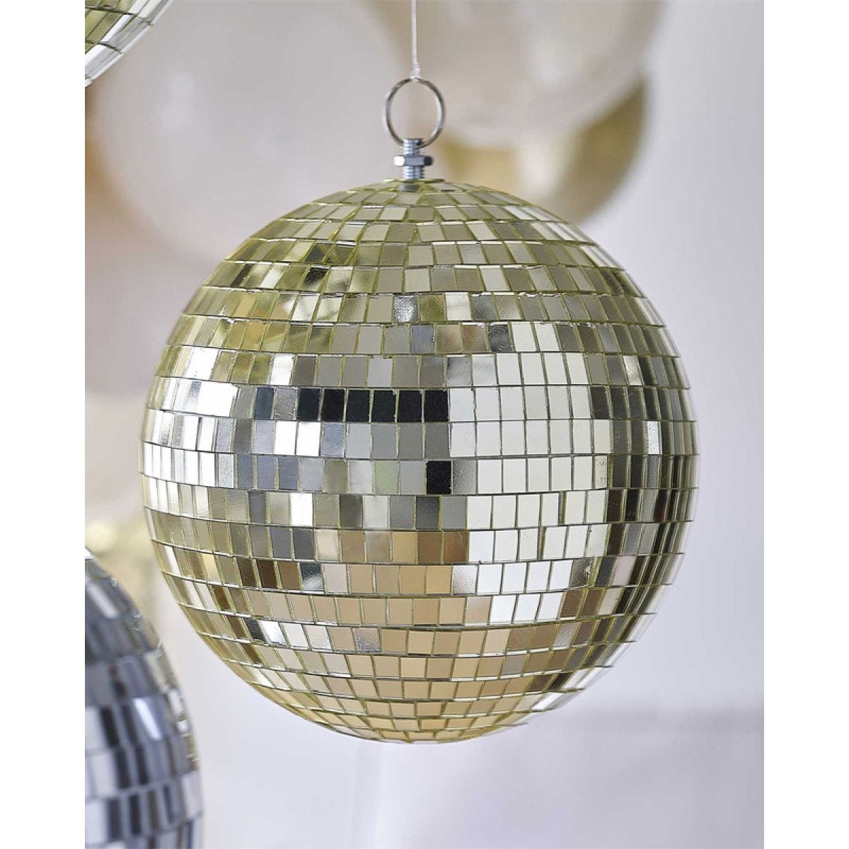 Gold Disco Ball Hanging Decoration - 20cm