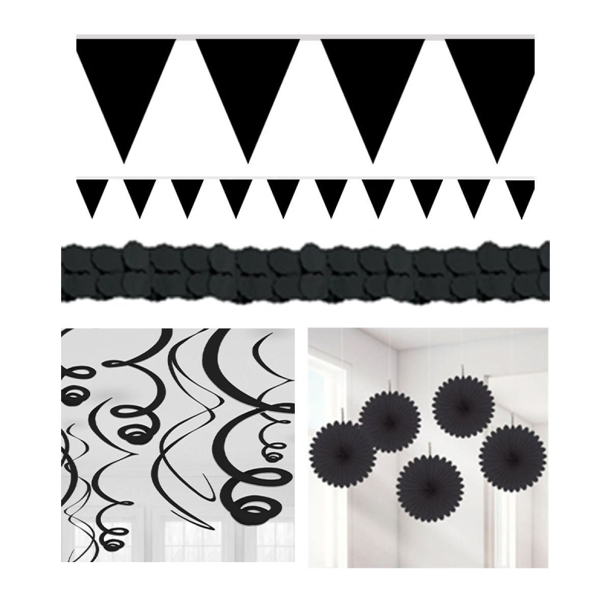 Black Party Decorating Kit
