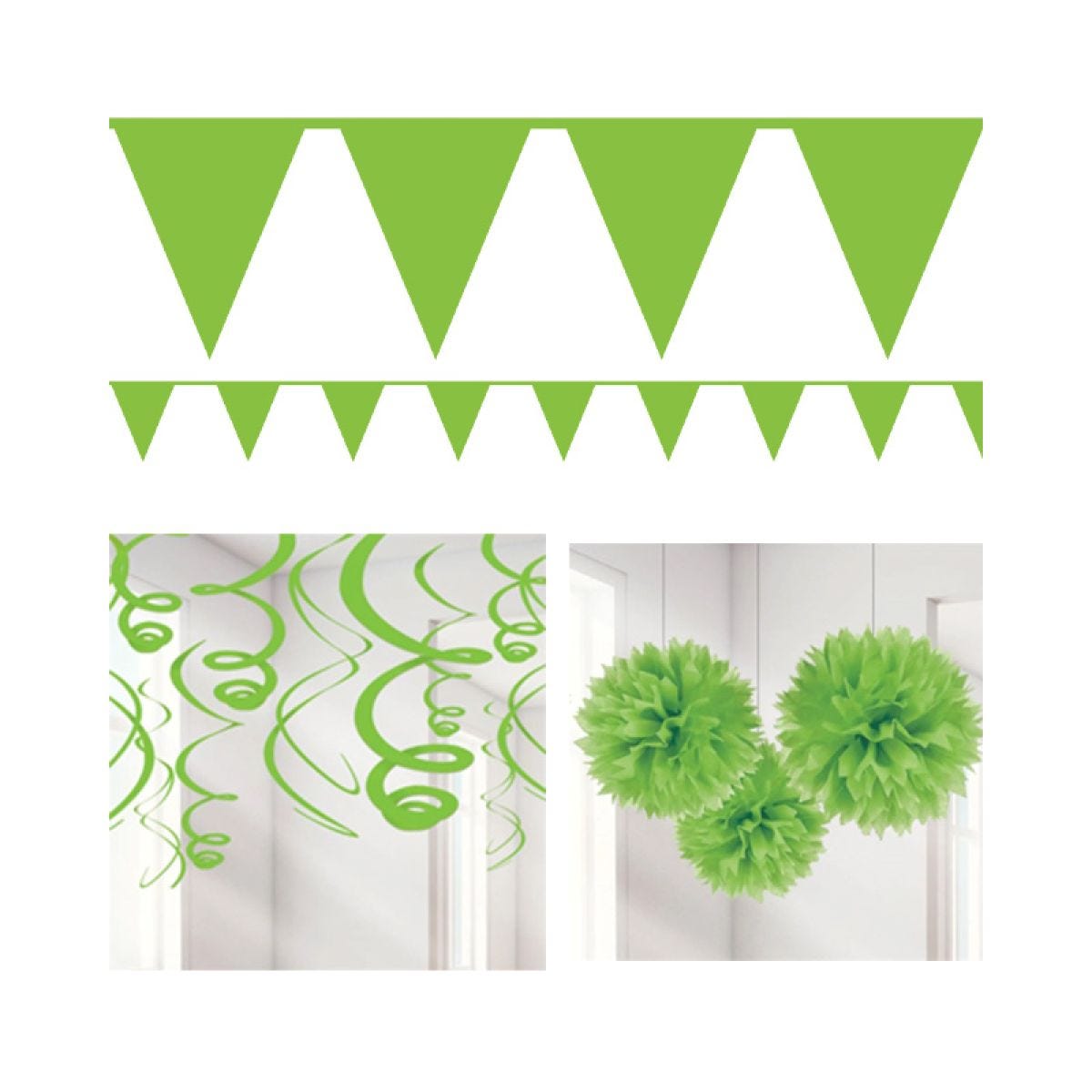Green Pom Pom Party Decorating Kit
