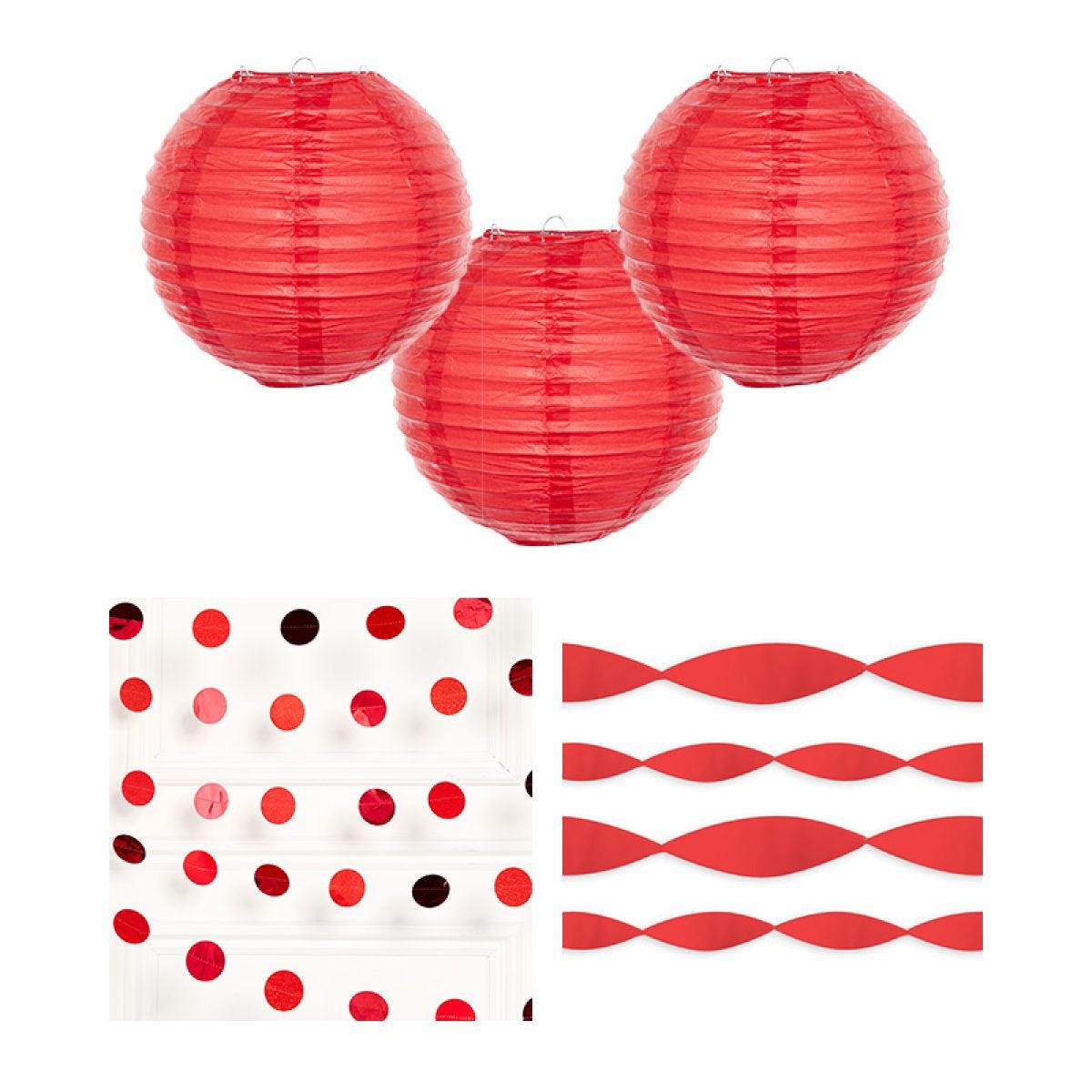 Red Lantern Party Decorating Kit