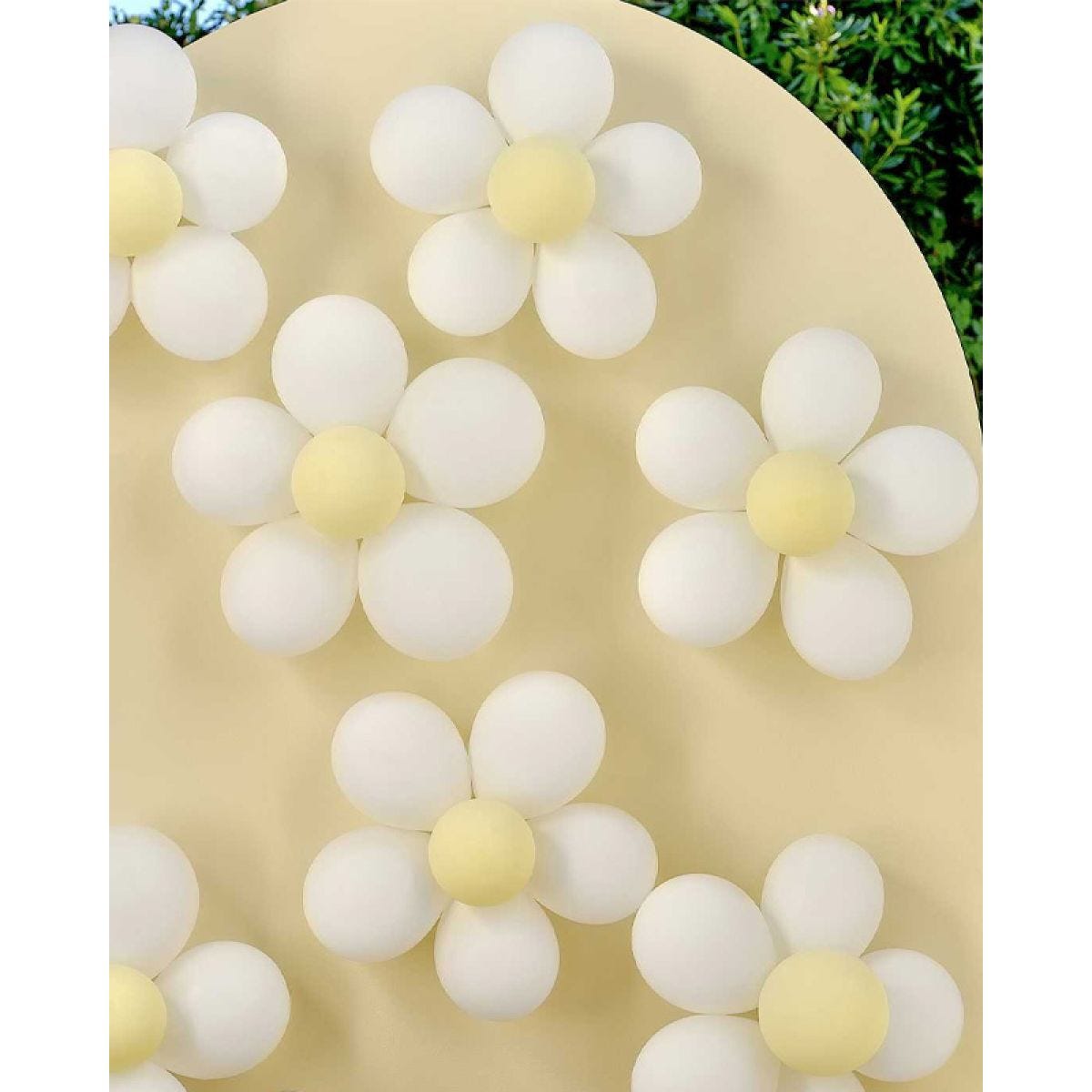 Ditsy Daisy White & Yellow Daisy Balloons Set - 10" Latex (42pk)