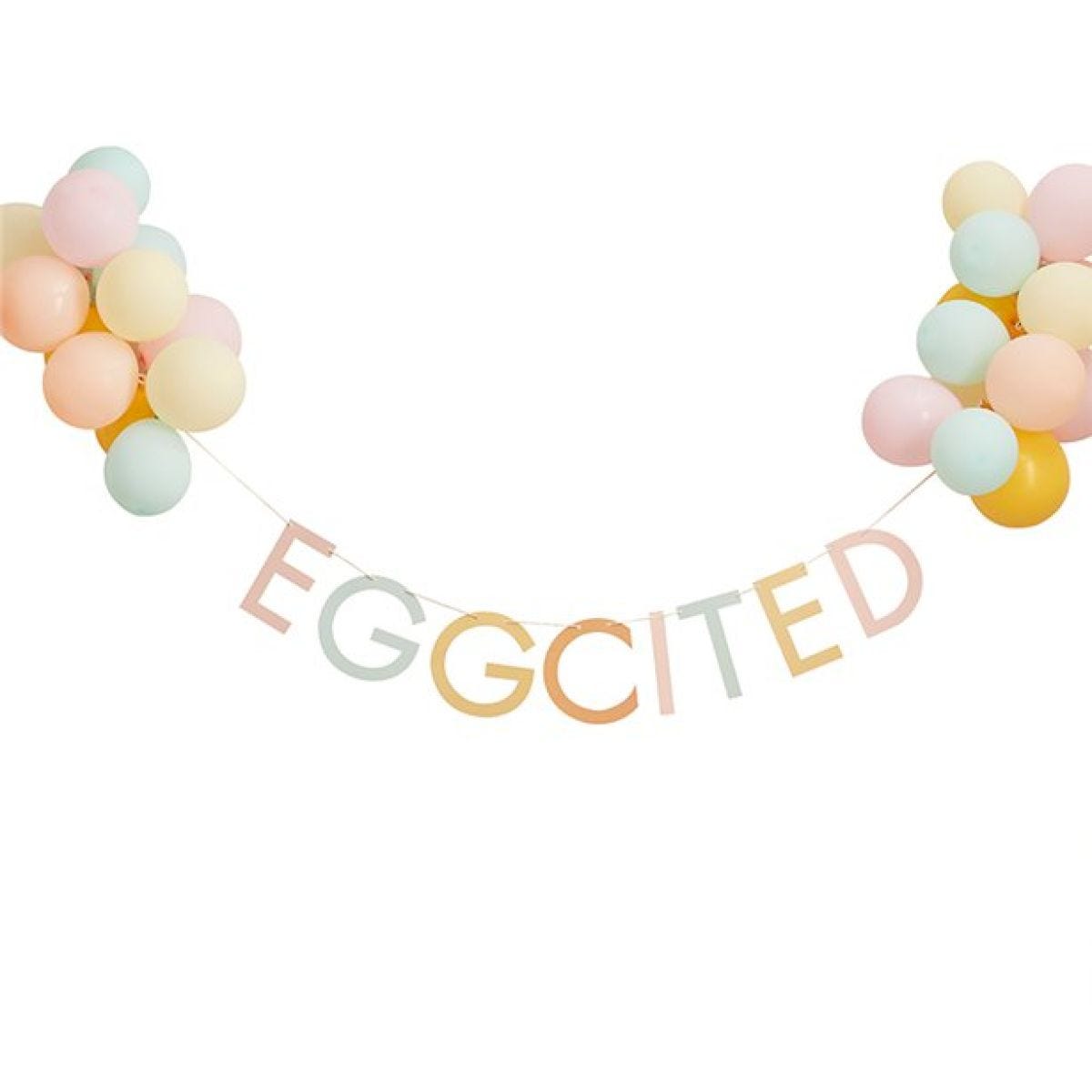 Eggcited Balloon Bunting