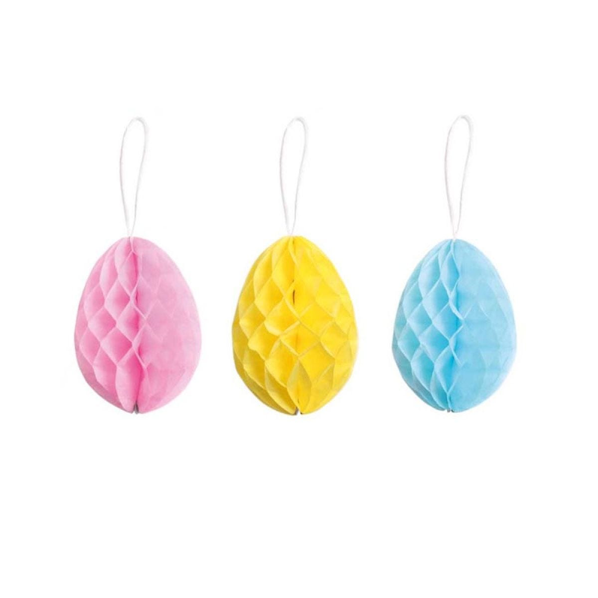 Honeycomb Easter Eggs - 10cm (3pk)