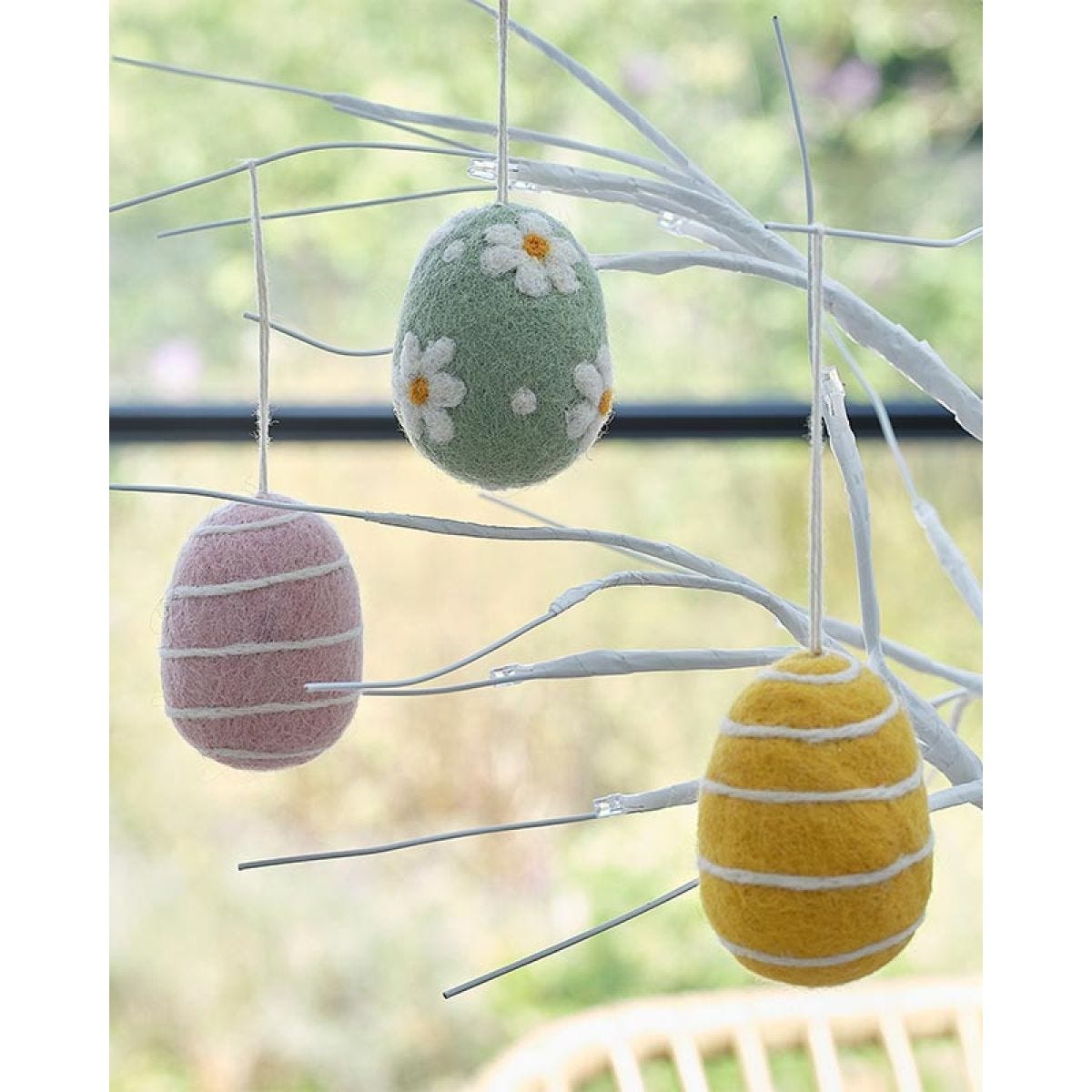 Hanging Felt Easter Eggs (3pk)