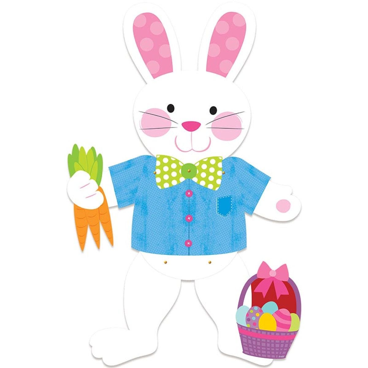 Jointed Card Easter Bunny Decoration - 88cm