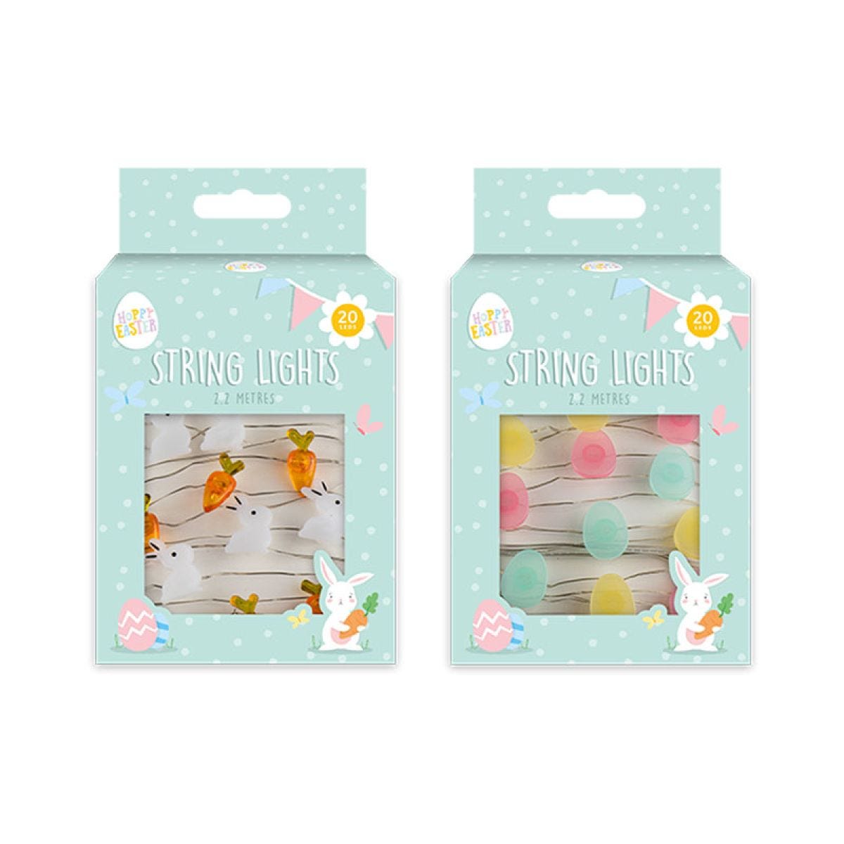 Easter Micro Wire String Lights 2.2M - Assorted