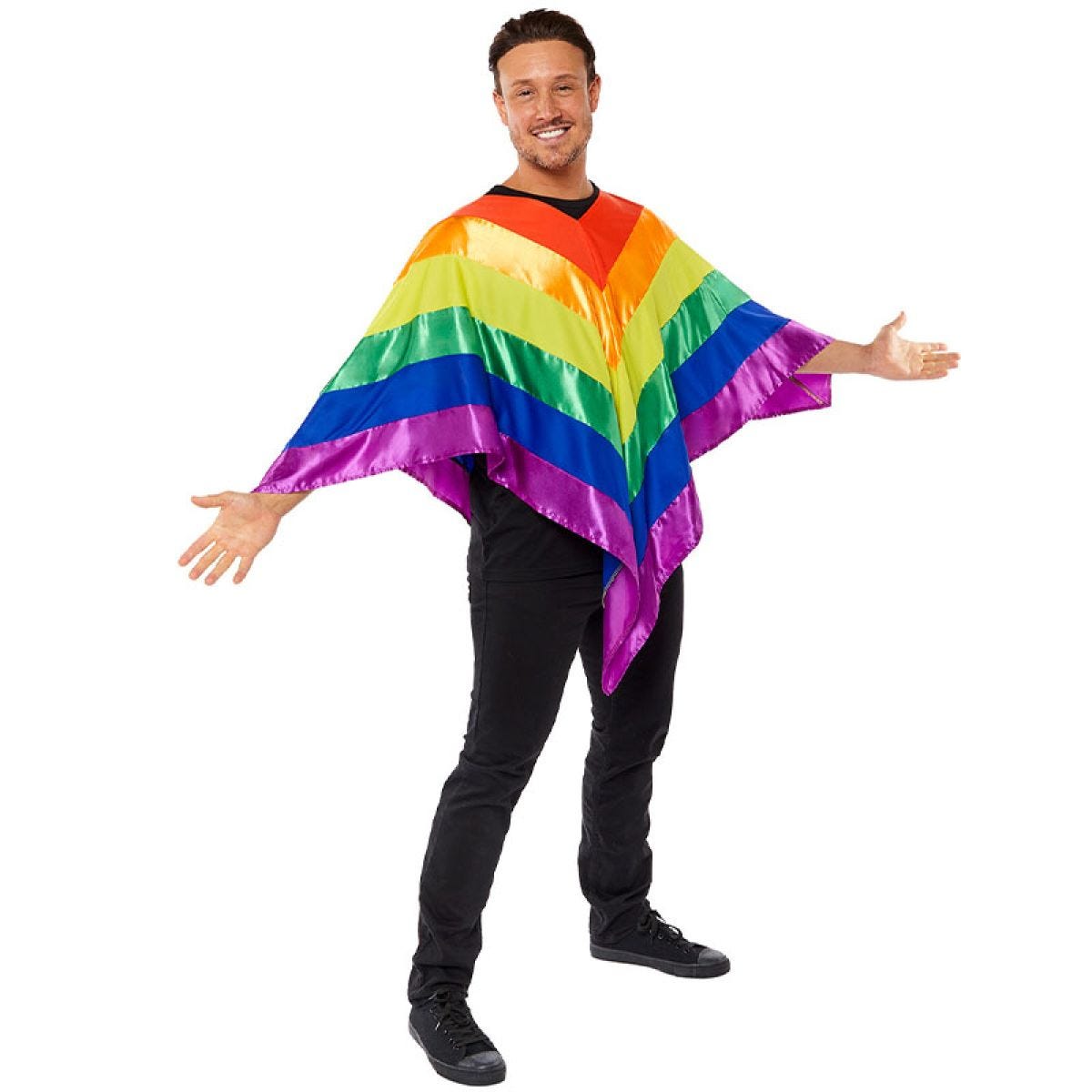 Rainbow Poncho - Adult Costume