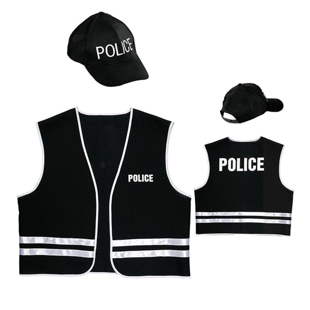Police Officer Vest and Hat - Adult Costume