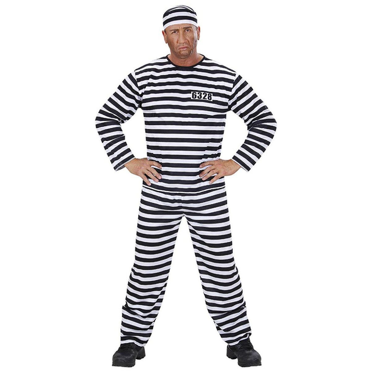Black and White Convict - Adult Costume