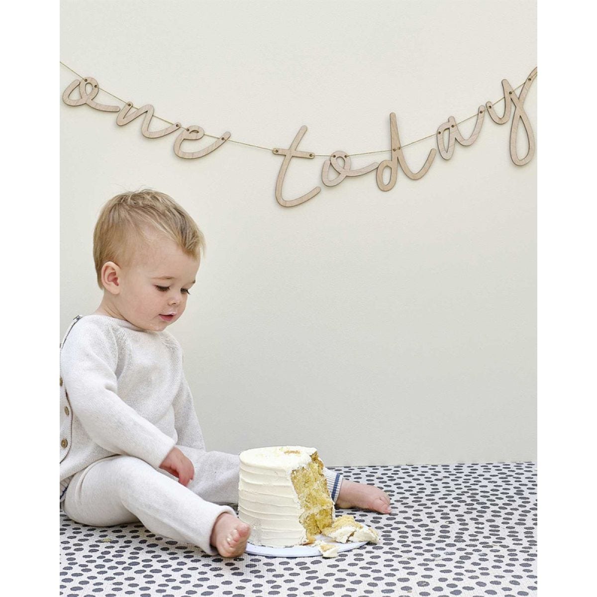 1st Birthday &apos;One Today&apos; Wooden Letter Banner - 1.5m