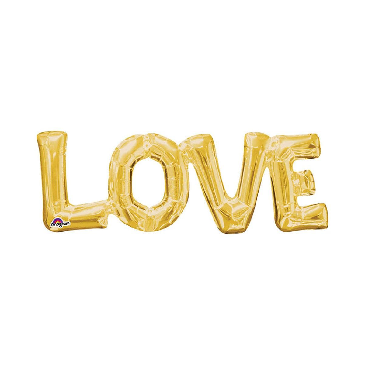 Love Gold Foil Phrase Balloon - 25"