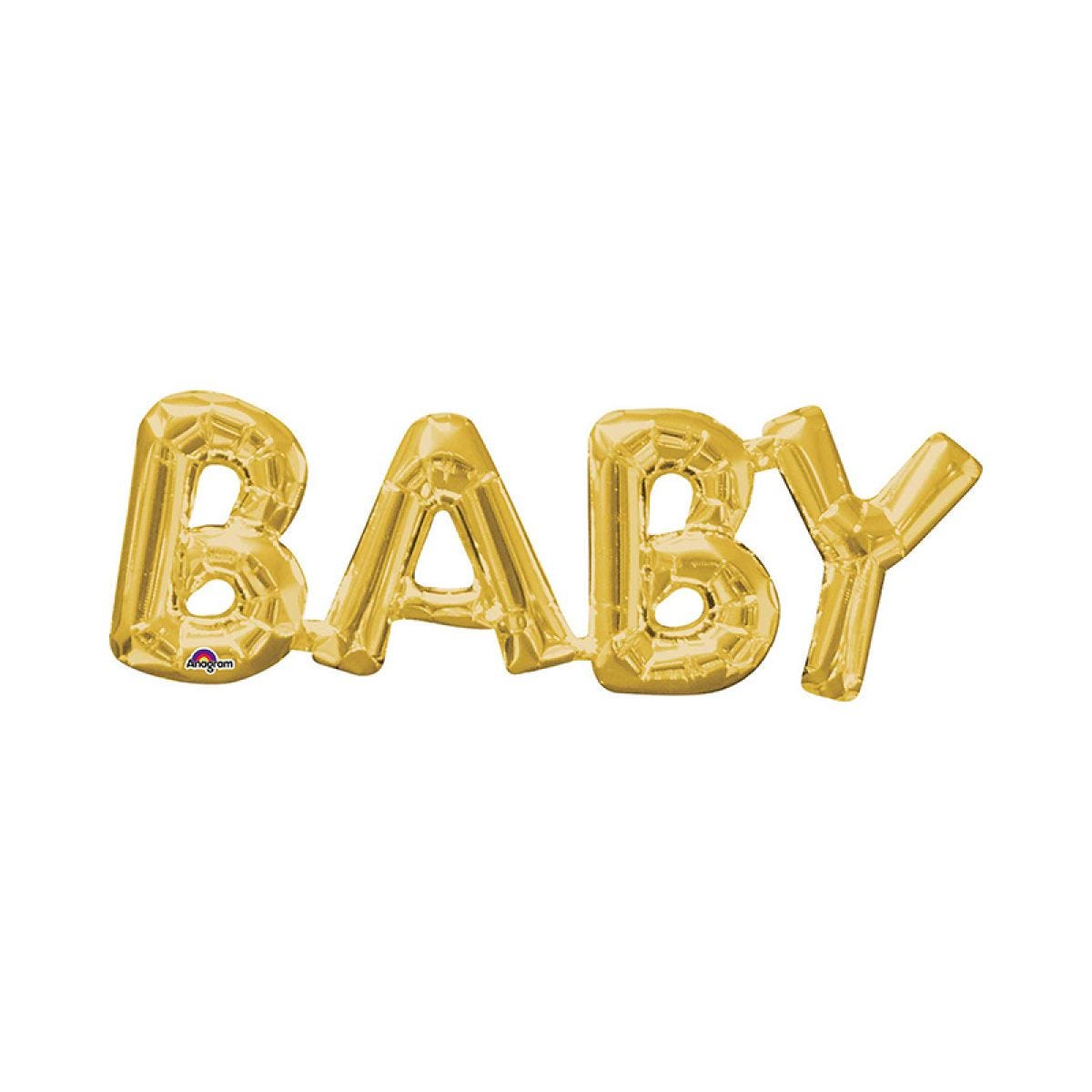 Baby Gold Foil Phrase Balloon 9" Foil