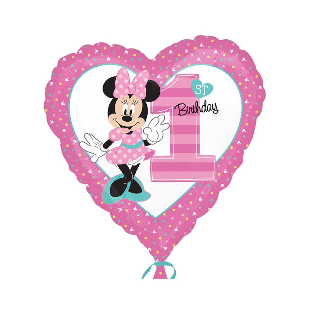 Minnie Mouse 1st Birthday Balloon - 18" Foil