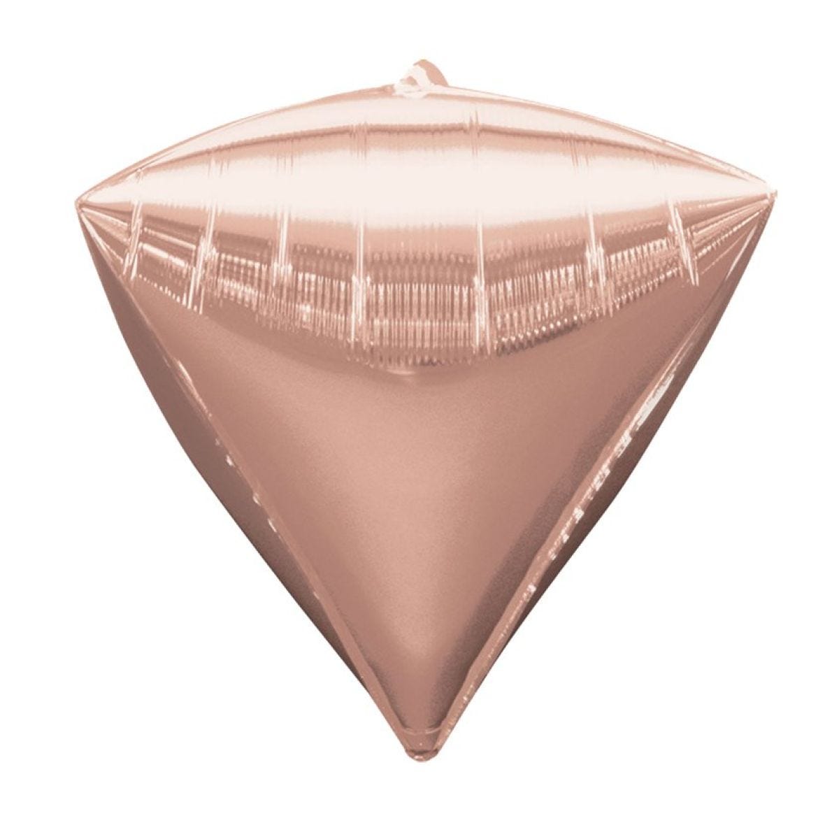 Diamondz Rose Gold Diamond Shaped Balloon - 17" Foil